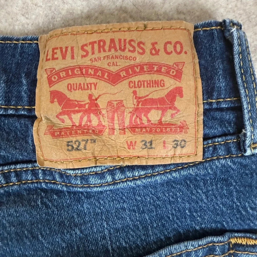 Levi's 527 Slim Bootcut Jeans 31x30 Medium Wash Denim Blue Workwear